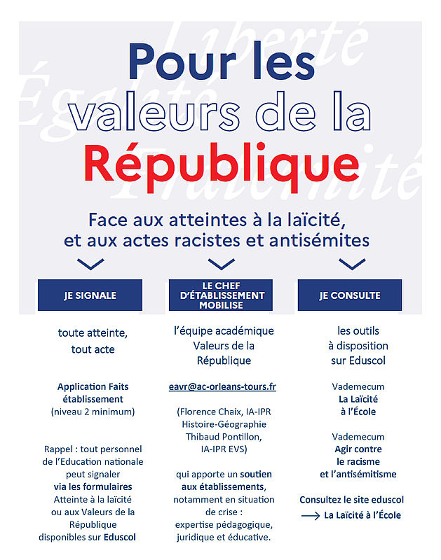 Infographie les valeurs de la République