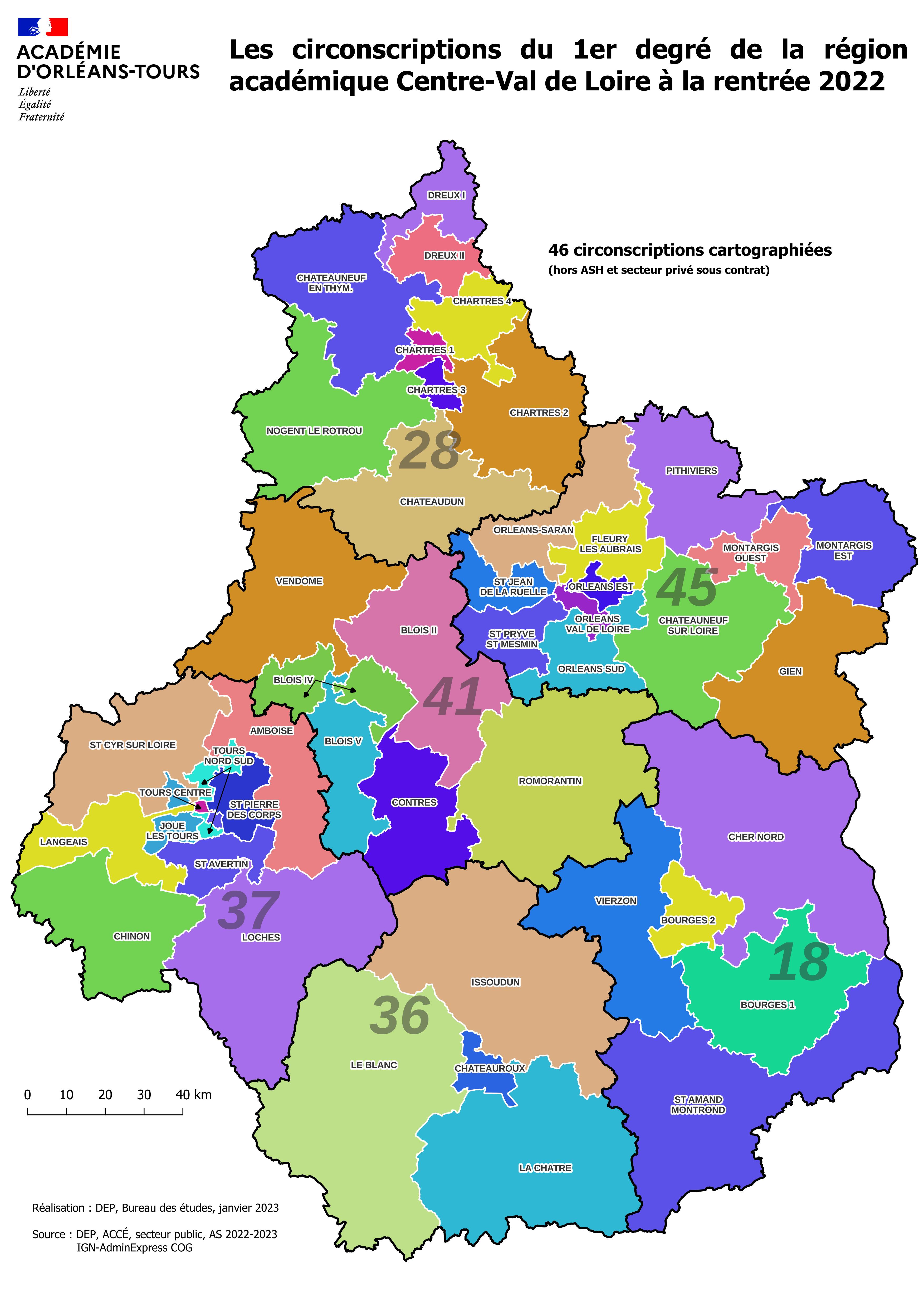 Carte des circonscriptions