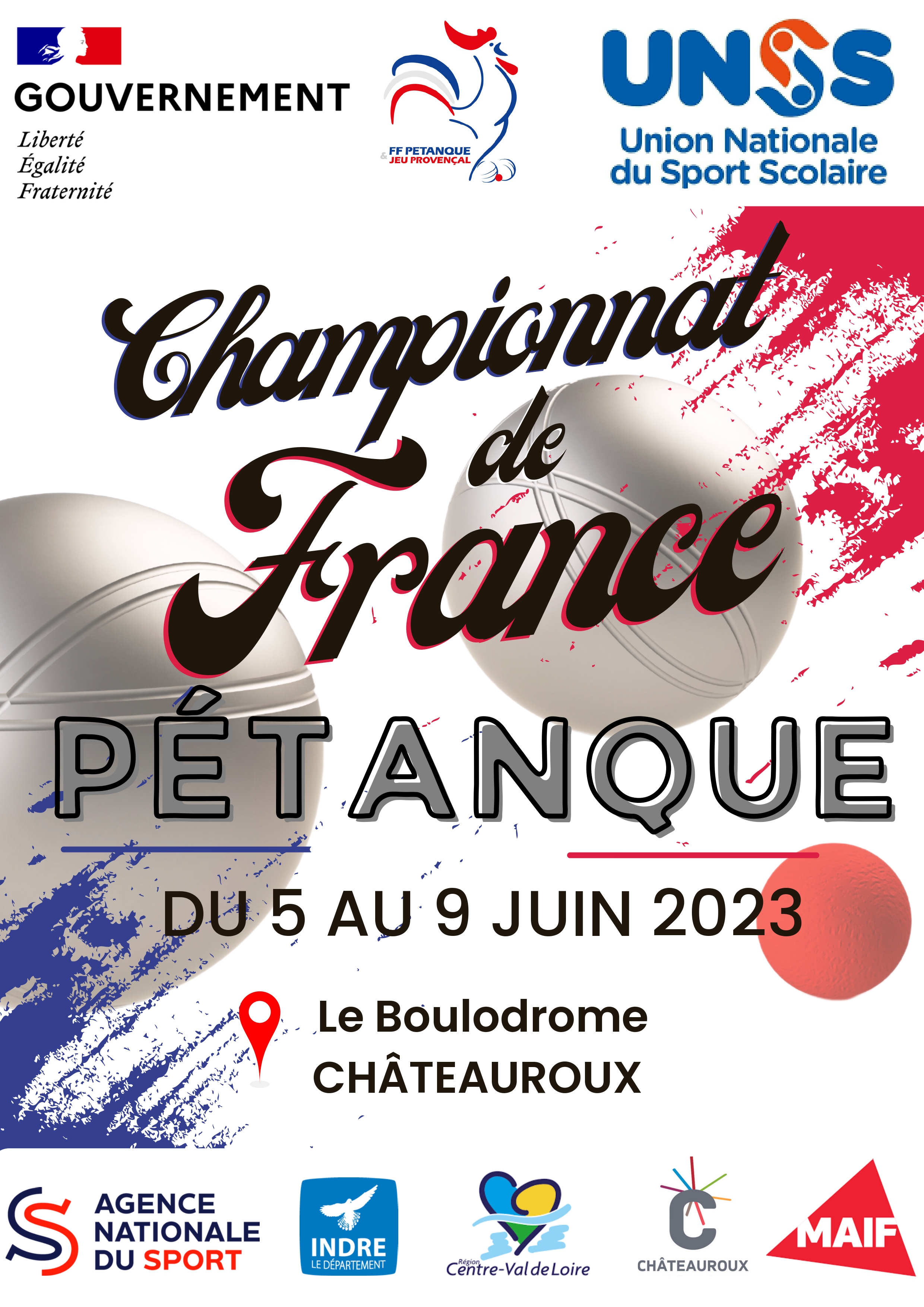 Affiche championnat de France pétanque 2023