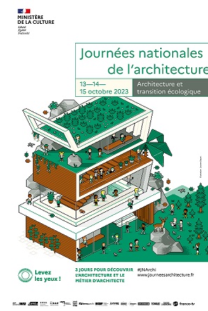 Affiche des Journées Nationales de l'Architecture 2023