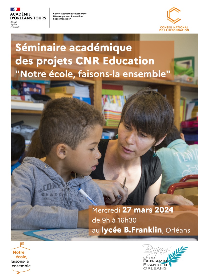 Affiche Séminaire CNRE du 27 mars 2024 au lycée Benjamin Franklin d'Orléans