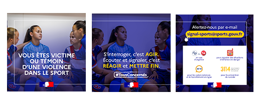 Carrousel de la campagne de communication Signal Sport