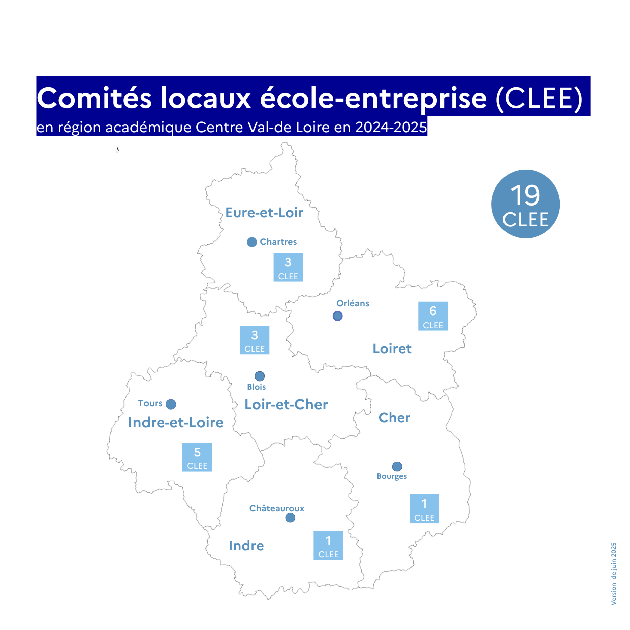 Carte des comités locaux école entreprise (Clee) - 2024-2025