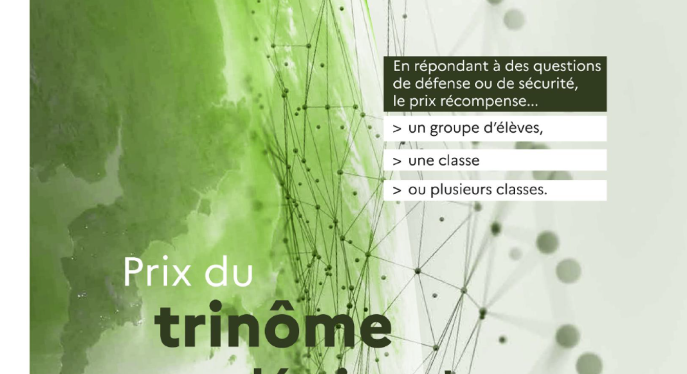 Affiche du Prix du Trinôme académique 2027. Date d'inscription avant le 14 avril 2027.