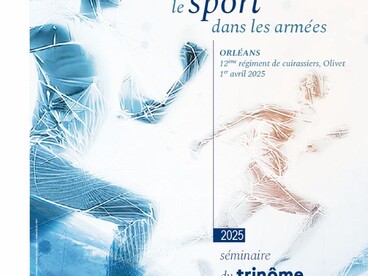 Affiche du séminaire 2025 du Trinôme académique intitulé le sport dans les armées