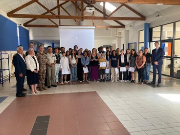 Remise du prix du Trinôme académique au collège Robert Goupil à Beaugency. 